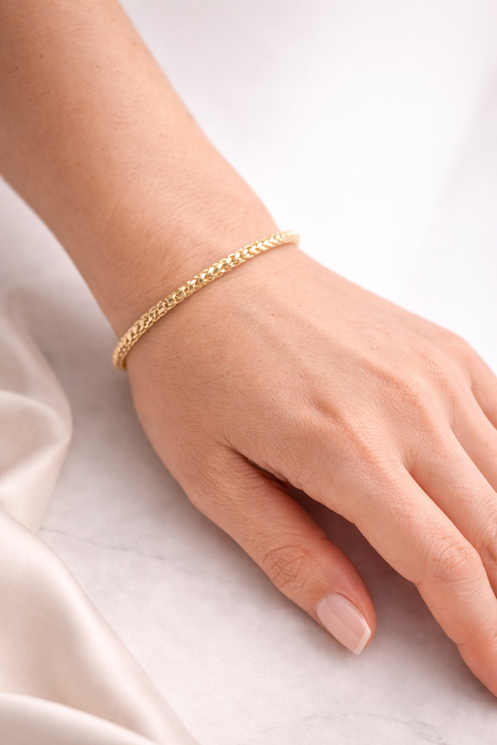 Gold Bracelet – Classic Woven Design