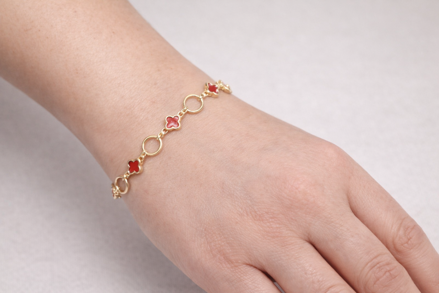 Golden Clover 14K Gold Bracelet
