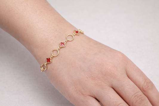 Golden Clover 14K Gold Bracelet