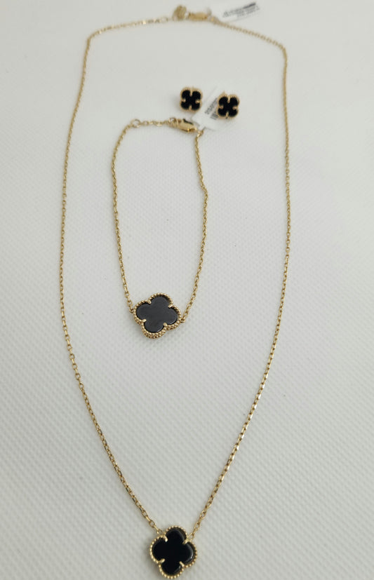 Clover Gold Matching Set 14k