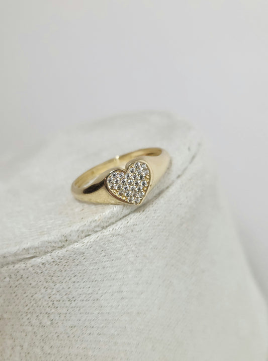 Golden Heart Gold Ring