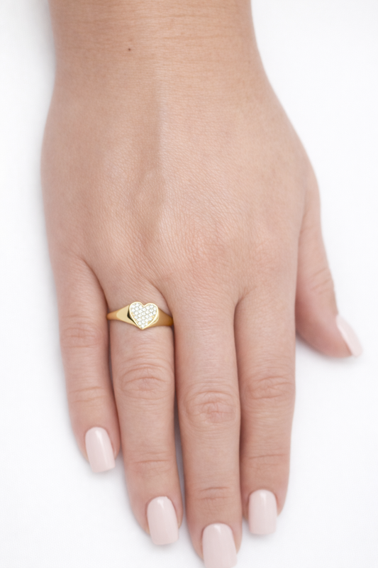 Golden Heart Gold Ring