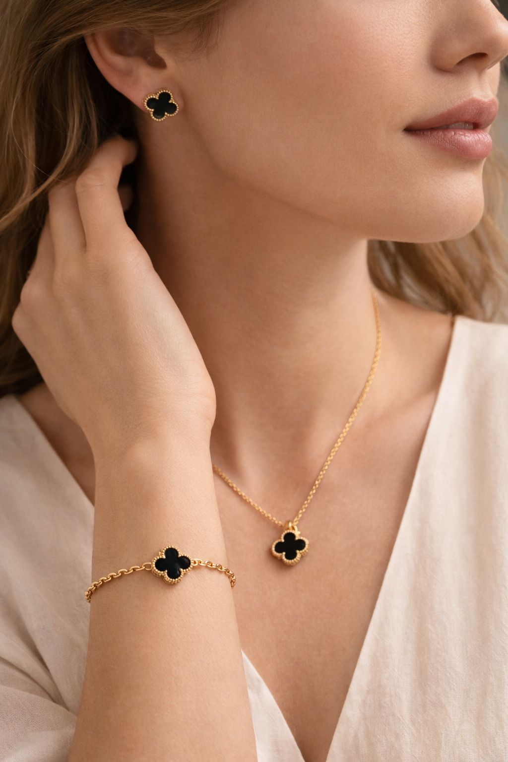 Clover Gold Matching Set 14k